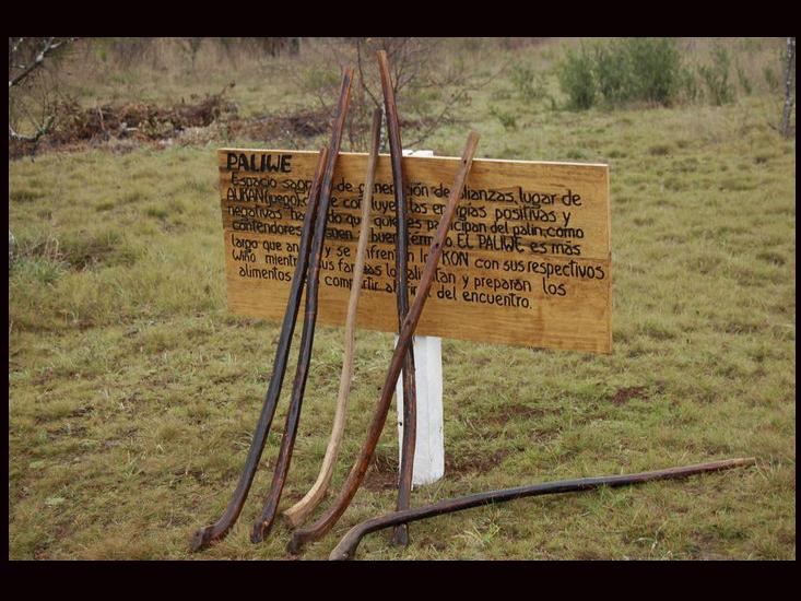 Cancha de palin en Museo Mapuche de Cañete