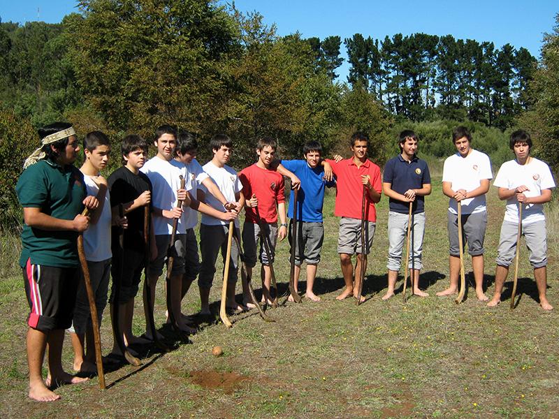 Taller educativo de palin, Museo Mapuche de Cañete