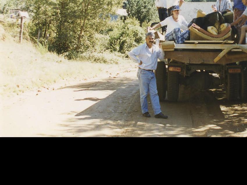 Equipo a cargo del traslado del wampo