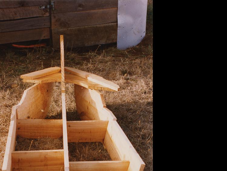 Estructura de madera para sumergir wampo